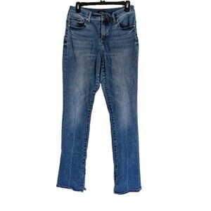 Express Skyscraper Mid Rise Women’s Straight Leg Jeans Size 29 Blue Stretch...